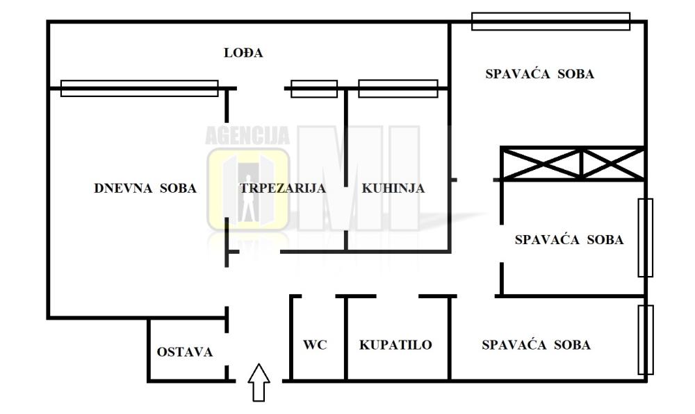 Blok 70, Jurija Gagarina, 3.5, 96m2, 6/11