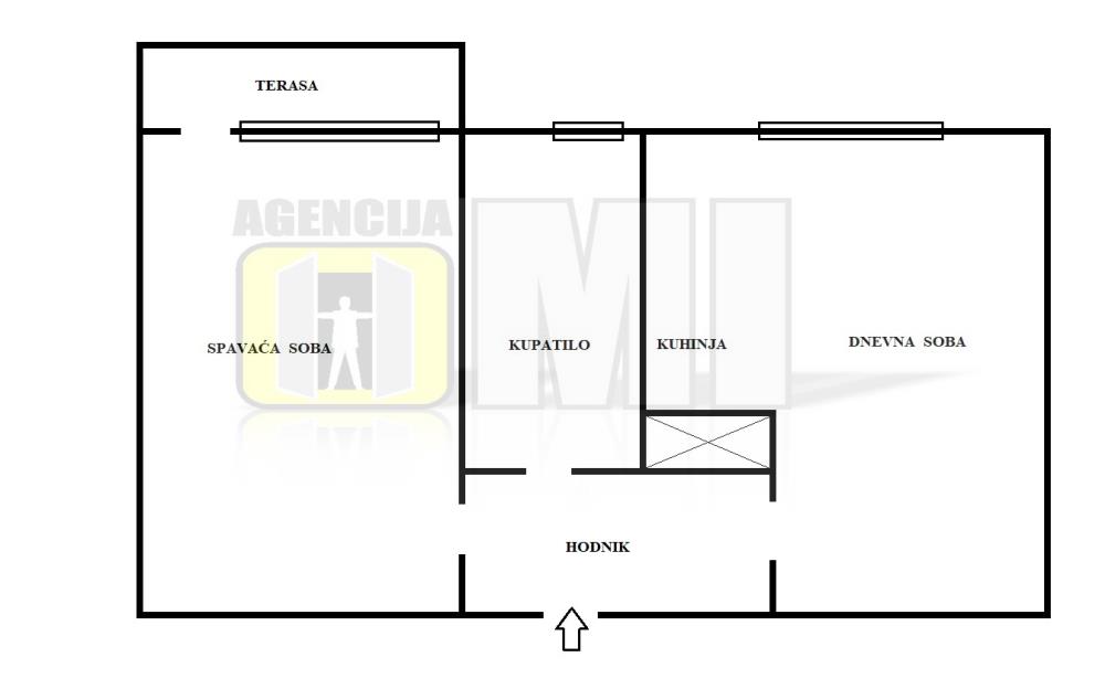 Stari merkator, Otona Župančića, 2.0, 45m2(T), 1/5